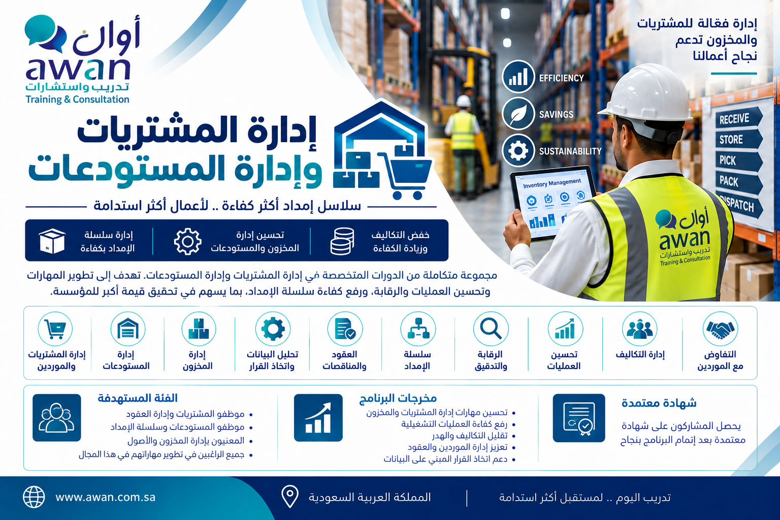 برامج المشتريات وإدارة المستودعات